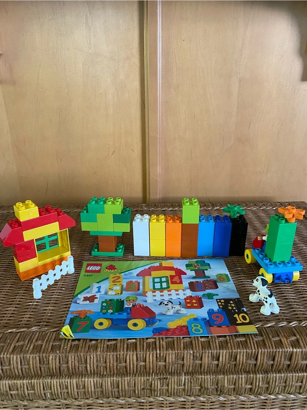 LEGO Duplo 5497 Counting with Numbers HouseBus Dog Complete Manual missing peice